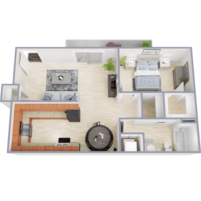 1 Bed 1 Bath B (4249) 4249-08 floor plan